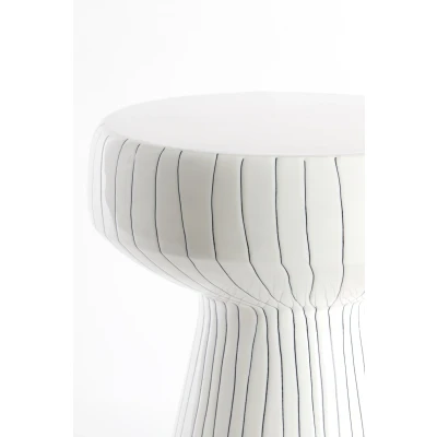 Afbeelding van Light &amp; Living Bijzettafel DAKWA Ø38x42cm Wit