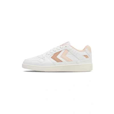 Afbeelding van Hummel ST Power PLAY Sneakers laag, Dames, Maat: 37, White soft pink mahogany rose Pu