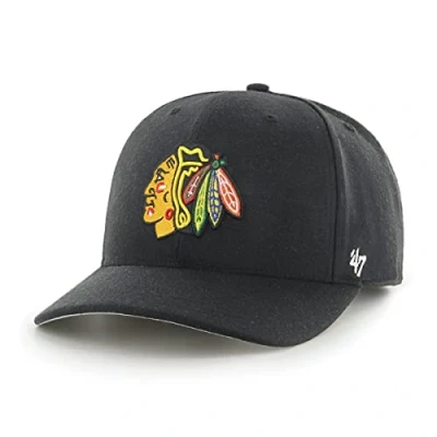 Afbeelding van &#039;47 NHL Chicago Blackhawks MVP DP Unisex Baseball Cap, zwart.