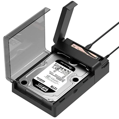 Afbeelding van SABRENT USB Type C Flat Docking Station voor M.2 PCIe NVMe SSD &amp; HDD SATA 2,5&quot;/3,5&quot; met Offline Klonen Functie [DS UFNC]