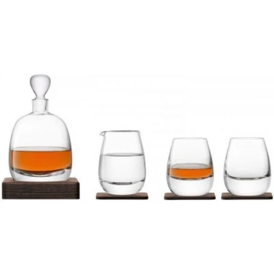Afbeelding van L.S.A. Whisky Islay Karaf Set met Onderzetter van 8 Stuks Transparent / Glass