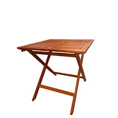 Afbeelding van PJ Draagbare klaptafel van hout, (80 x 80 cm, helder)