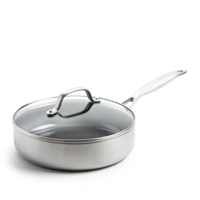 Afbeelding van Greenpan Geneva Rechte Sauteuse Met Deksel 24cm / 2.60l