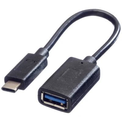 Afbeelding van VALUE USB 3.2 Gen 1 Kabel, Type C A, M/F, OTG, OTG , zwart, 0,15 m