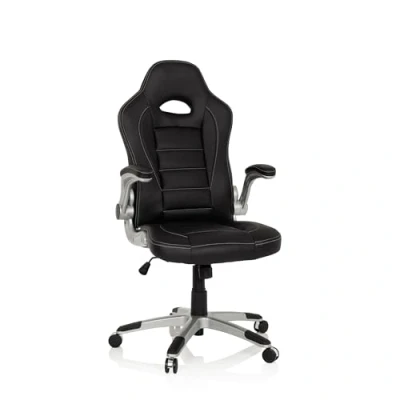 Afbeelding van Gamestoel Met Armleuning Kunstleder Zwart Ergonomisch