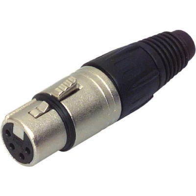 Afbeelding van XLR connector Neutrik 4 pin (Metaal, Vrouwelijk, Trekontlasting)