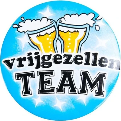 Afbeelding van Button klein vrijgezel man per stuk