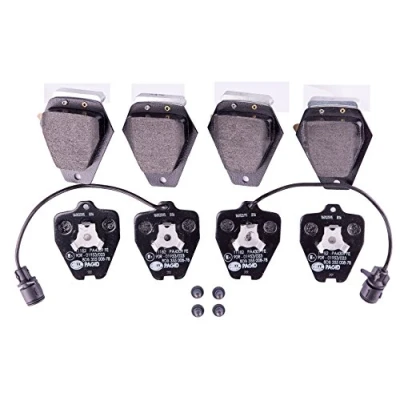 Afbeelding van HELLA 8DB 355 008 781 Remblokkenset Met slijtage waarschuwingscontact remzadelschroef toebehoren, balansgewichten AUDI: A6 C4 Avant