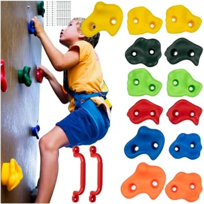 Afbeelding van Kruzzel Klimstenen set voor Kinderen 10 Grepen + 2 Handvatten