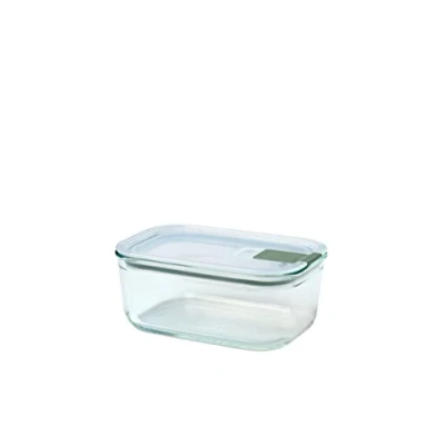 Image de Mepal Boîte de conservation alimentaire en verre EasyClip rangement avec couvercle et fermeture à pression Convient pour le micro ondes, four congélateur 700 ml Nordic sage