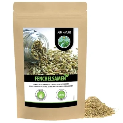 Afbeelding van Venkelzaad (250 g), hele venkel, 100% natuurlijk, venkelzaad, natuurlijk zonder toevoegingen, veganistisch