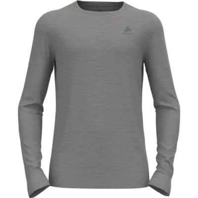 Afbeelding van ODLO TOP CREW NECK Longsleeve, Heren, Maat: 50/52, Steel grey