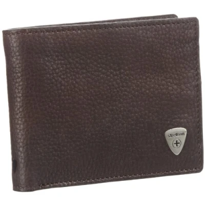 Afbeelding van strellson Leren portemonnee Harrison Billfold H8 Wallet Dark Brown donkerbruin