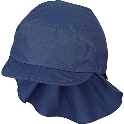 Afbeelding van Sterntaler Schirmmütze mit Nackenschutz jongens Zonnehoed, Blauw