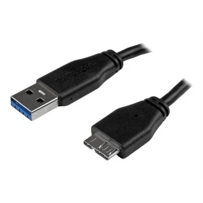 Image de StarTech.com câble Micro USB 3.0 slim A vers B à angle droit de 50 cm M/M