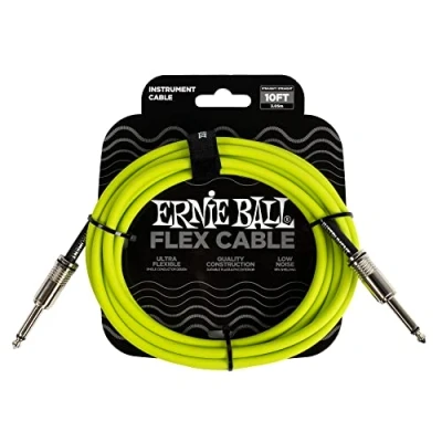 Image de Ernie Ball Flex Cable Câble instrument droit/droit 3 m rose