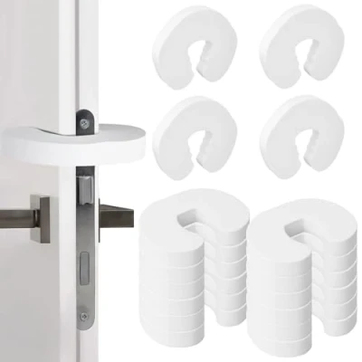 Afbeelding van Romon 16 stuks deurstoppers voor deuren, EVA schuim, deurbescherming kinderen, huisdierbescherming, wit