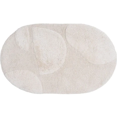 Afbeelding van Veer Carpets Badmat Boaz Creme Ovaal 60 x 100 cm