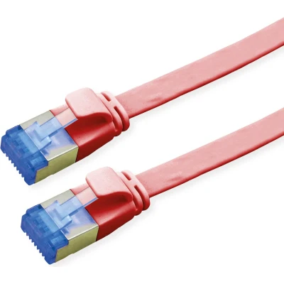 Afbeelding van VALUE FTP patchkabel, Cat.6A (Class EA), extra plat, rood, 0,5 m