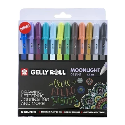 Afbeelding van Sakura roller Gelly Roll Moonlight, etui van 12 stuks in geassorteerde kleuren gelroller