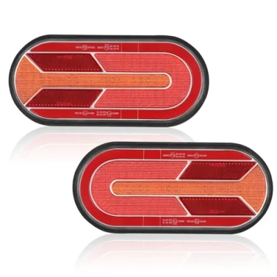 Afbeelding van AOHEWEI 2 stuks 12/24 V led achterlichten voor aanhanger met waterdicht, rempositielamp, dynamisch knipperlicht, reflector camper, caravan, tractor, vrachtwagen, bestelwagen