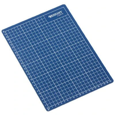 Afbeelding van snijmat Westcott A4 blauw 5 laags 300x220mm, zelfherstellend AC E46004