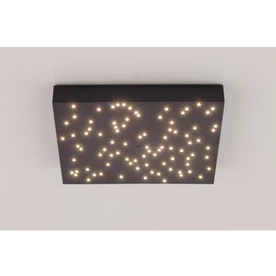 Afbeelding van Plafondlamp LED vierkant zwart 30cm