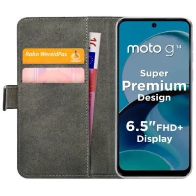 Afbeelding van Mobilize PU leer Book Case Zwart Motorola Moto G14