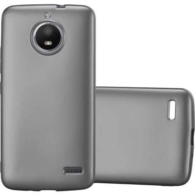 Afbeelding van Cadorabo Hoesje geschikt voor Motorola MOTO E4 in METALLIC GRIJS Beschermhoes gemaakt van flexibel TPU silicone Case Cover