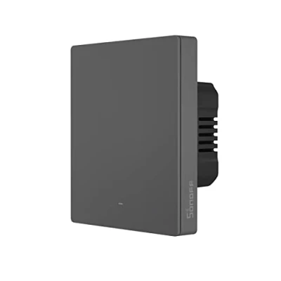 Afbeelding van SONOFF Draadloze slimme schakelaar, 80 type 1 versnelling, intelligente wandschakelaar, compatibel met Alexa en Google Home, (neutrale kabel vereist), fysieke sleutels