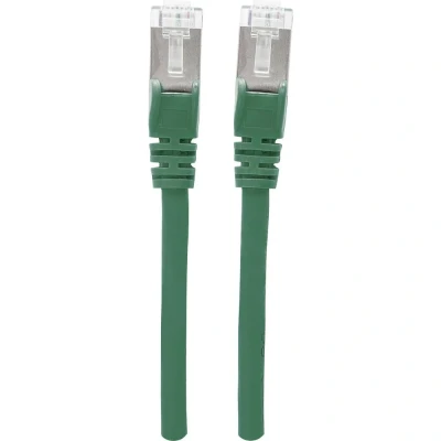 Afbeelding van Intellinet 350686 RJ45 Netwerkkabel, patchkabel CAT 6A S/FTP 30.00 m Groen Folie afscherming, Afscherming gevlochten, Halogeenvrij 1 stuk(s)