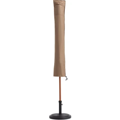 Afbeelding van Lumaland Beschermhoes voor tuinmeubelen Waterdichte hoes parasol 27, 5/33,5 (B) x 170 cm (L) Oxford 600D Beige