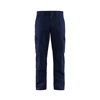 Afbeelding van Blaklader Industrie werkbroek stretch met kniezakken 1448 1832 Marineblauw/Korenblauw