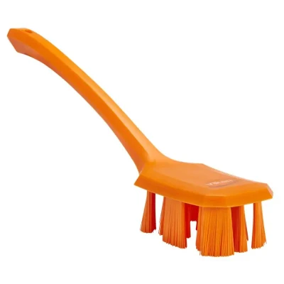 Afbeelding van Vikan Dishwashing Brushes UST Dish Brush with Long Handle Orange Hard Fibers 395mm