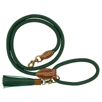 Afbeelding van Dwam Looplijn Bowie Touw Groen Hondenriem 155x1.4 cm