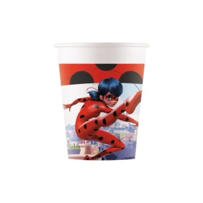 Afbeelding van Miraculous Ladybug bekers karton 8 stuks