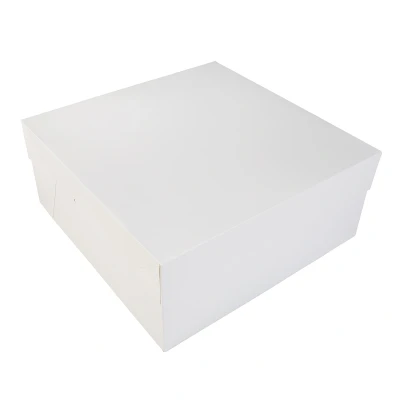 Afbeelding van Taartdoos 35x35x15cm. Wit 50st