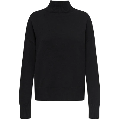 Afbeelding van ONLY Onlbari Highneck Trui, Dames, Maat: Large, Black