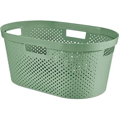 Afbeelding van Curver Infinity Recycled Dots Wasmand 40L Groen