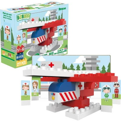 Afbeelding van Biobuddi Blouwblokken Rescue Set 27st