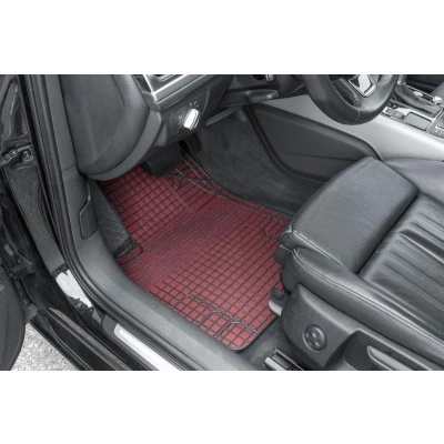 Afbeelding van WALSER New Style 28055 Vloermatset PVC voor en achter 4 Zwart, Rood Universeel geschikt