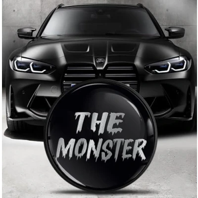 Afbeelding van Compatibel met BMW 51148132375 embleem voor / motorkap kofferbak tuning logo 82 mm zilver Monster EO 17