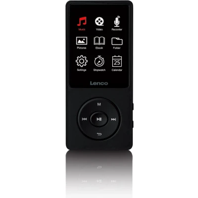 Afbeelding van Lenco Xemio 669BK MP3/MP4 speler met 2,4&#039;&#039; TFT LCD scherm en 8GB intern geheugen Zwart