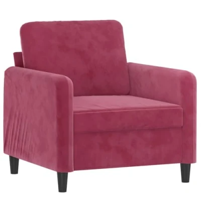 Afbeelding van Fauteuil 60 cm fluweel wijnrood