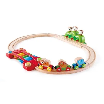 Afbeelding van Hape Treinset Music &amp; Monkeys 19 delig