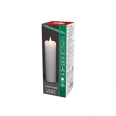 Afbeelding van Konstsmide Led kaars 5 X 17,8 Cm Wax Wit