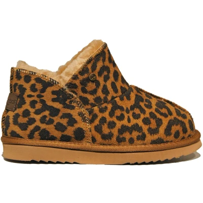 Afbeelding van Warmbat Willow Print Panther Dames Sloffen Chestnut