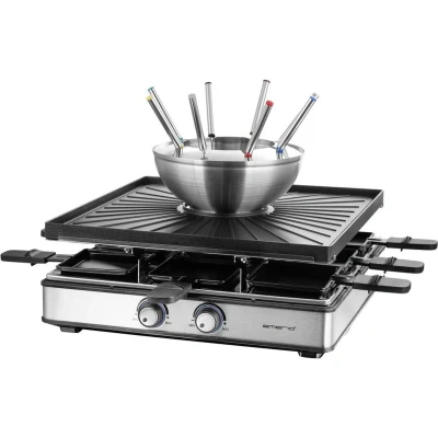 Afbeelding van 3 in 1 Gourmet, Fondue &amp; Raclette Voor 8 Personen Van Emerio ActievandeDag.be Dagelijks De Beste Deals Korting Tot Wel 80%