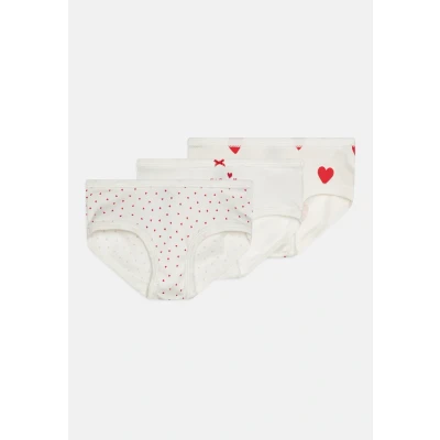 Afbeelding van Petit Bateau Setje met 3 katoenen onderbroekjes hoge taille en hartje voor kinderen Meisjes Onderbroek Maat 86