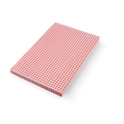 Afbeelding van Hendi Vetvrij Papier / Placemat Rood/Wit Geruit 42x27,5cm ( 500 vellen )